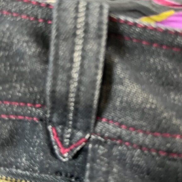 A Line Women's Stretch Straight Leg Black Denim Look Pants Lightweight Size 12 - Picture 6 of 12